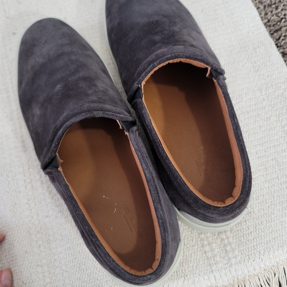 Rag & Bone Kent Italian calf suede slip on sneakers size 10 charcoal gray - Picture 10 of 11